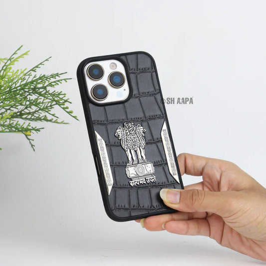 Satyamev Jayate Textured Leather Case - iPhone